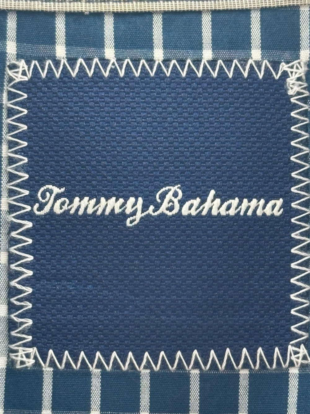 Tommy Bahama Men’s 100% Cotton Checked Button Up Long Sleeve Blue Size Large - Picture 6 of 8